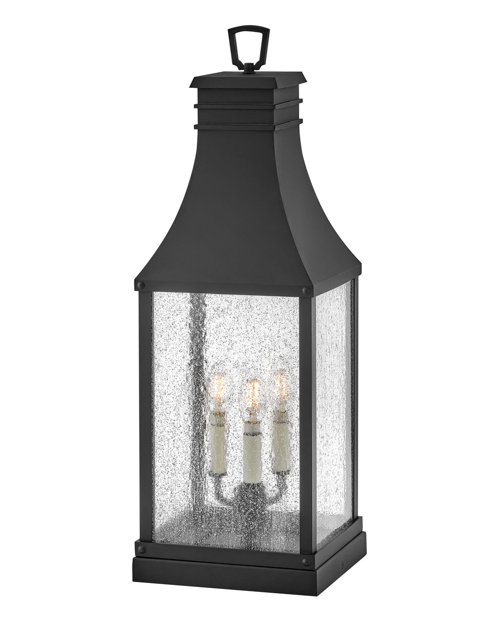 OUTDOOR BEACON HILL Pier Mount Lantern Outdoor Wall Lights Hinkley Museum Black 8.25x9.5x26.75