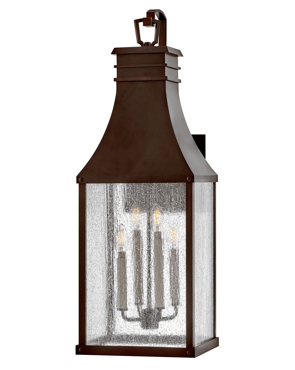 OUTDOOR BEACON HILL Wall Mount Lantern Outdoor Wall Lights Hinkley Blackened Copper 11.5x11.0x32.25 