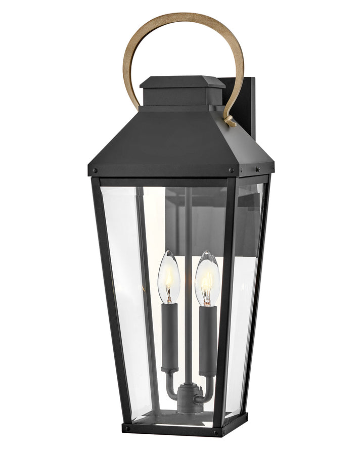 OUTDOOR DAWSON Wall Mount Lantern Outdoor Wall Lights Hinkley Black 9.75x8.0x22.0