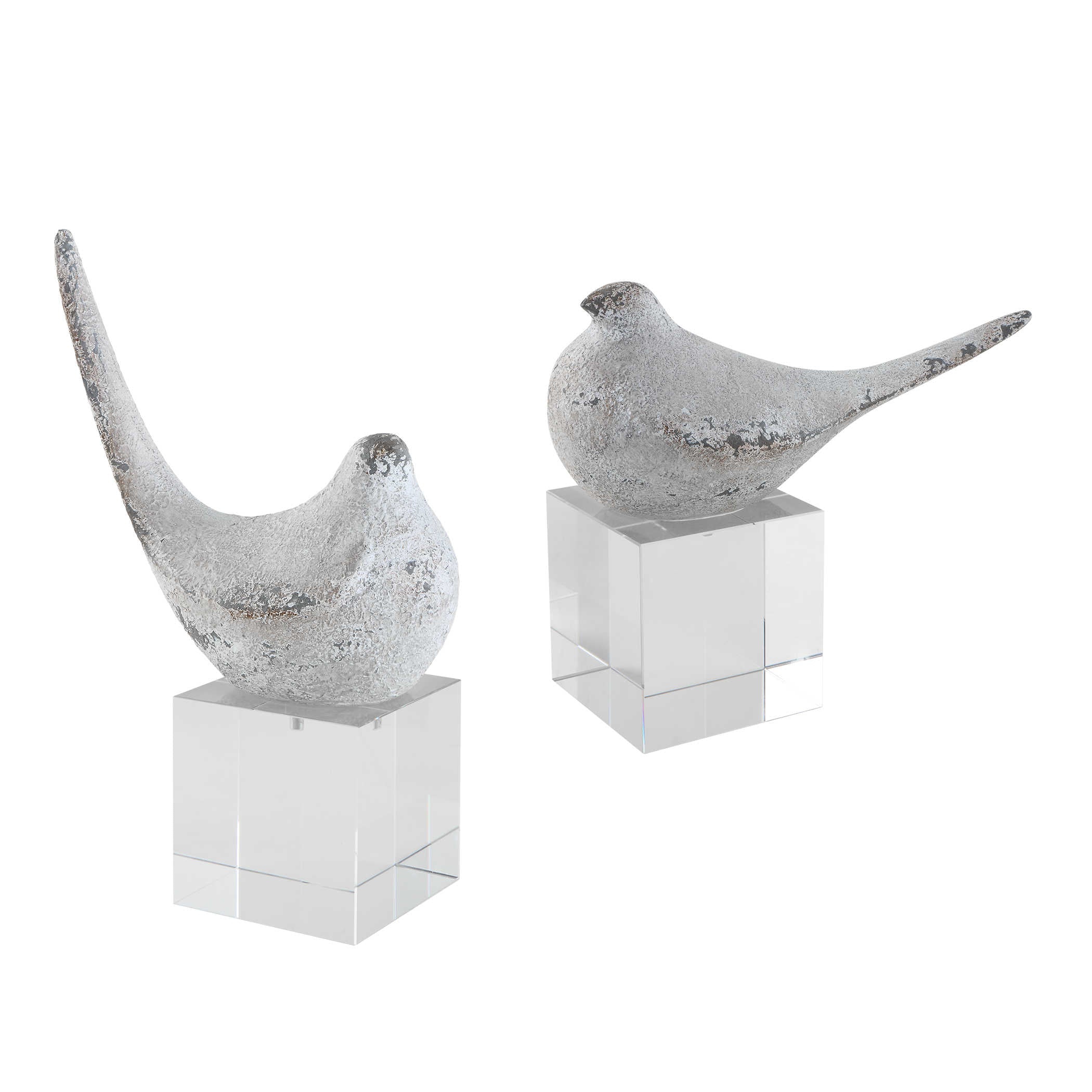 Uttermost Better Together Bird Sculptures, S/2 Décor/Home Accent Uttermost POLYRESIN+CRYSTAL  