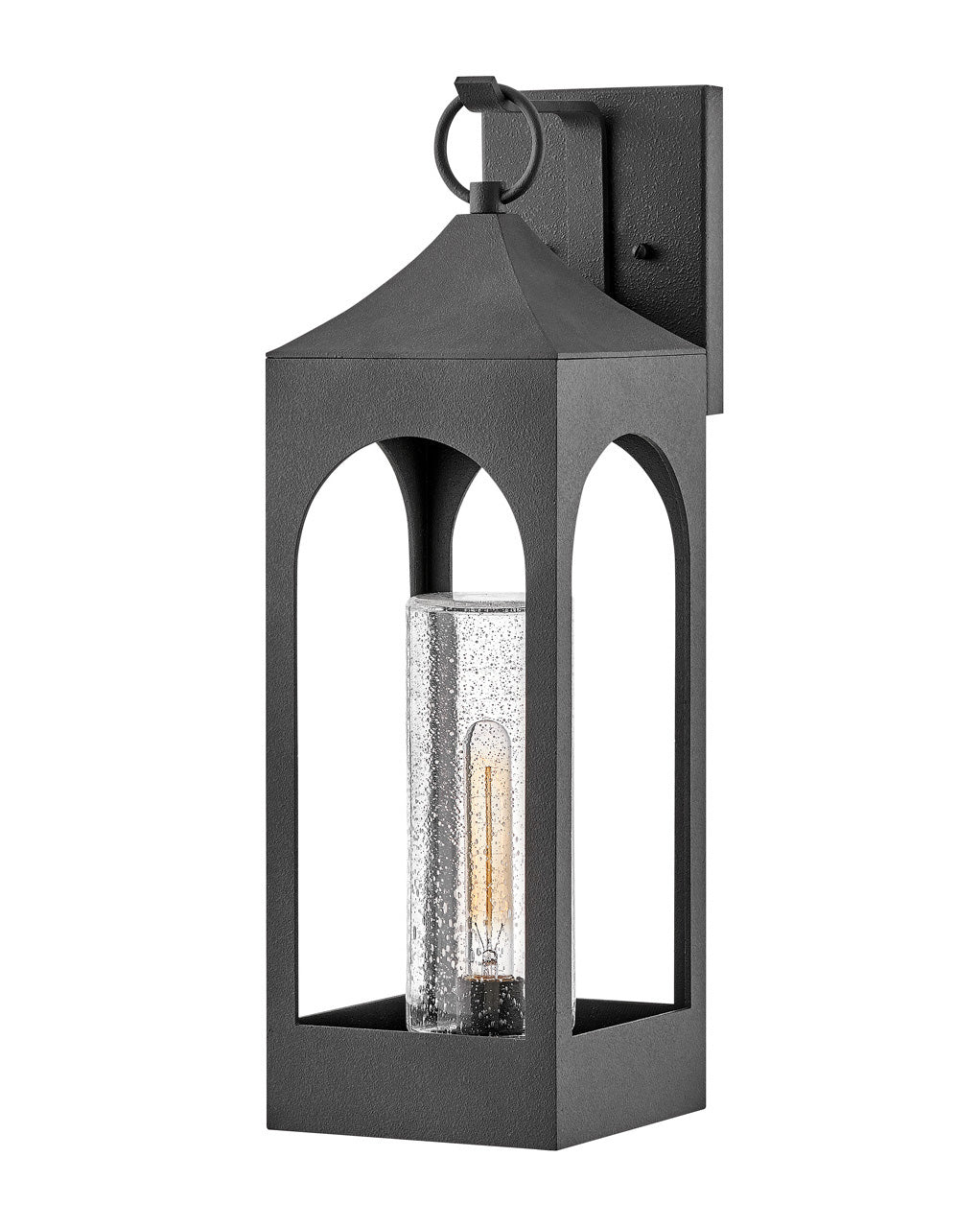 OUTDOOR AMINA Wall Mount Lantern Outdoor Wall Lights Hinkley Distressed Zinc 10.25x7.75x25.0