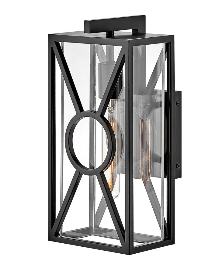 OUTDOOR BRIXTON Wall Mount Lantern Outdoor Wall Lights Hinkley Black 6.0x6.75x14.0