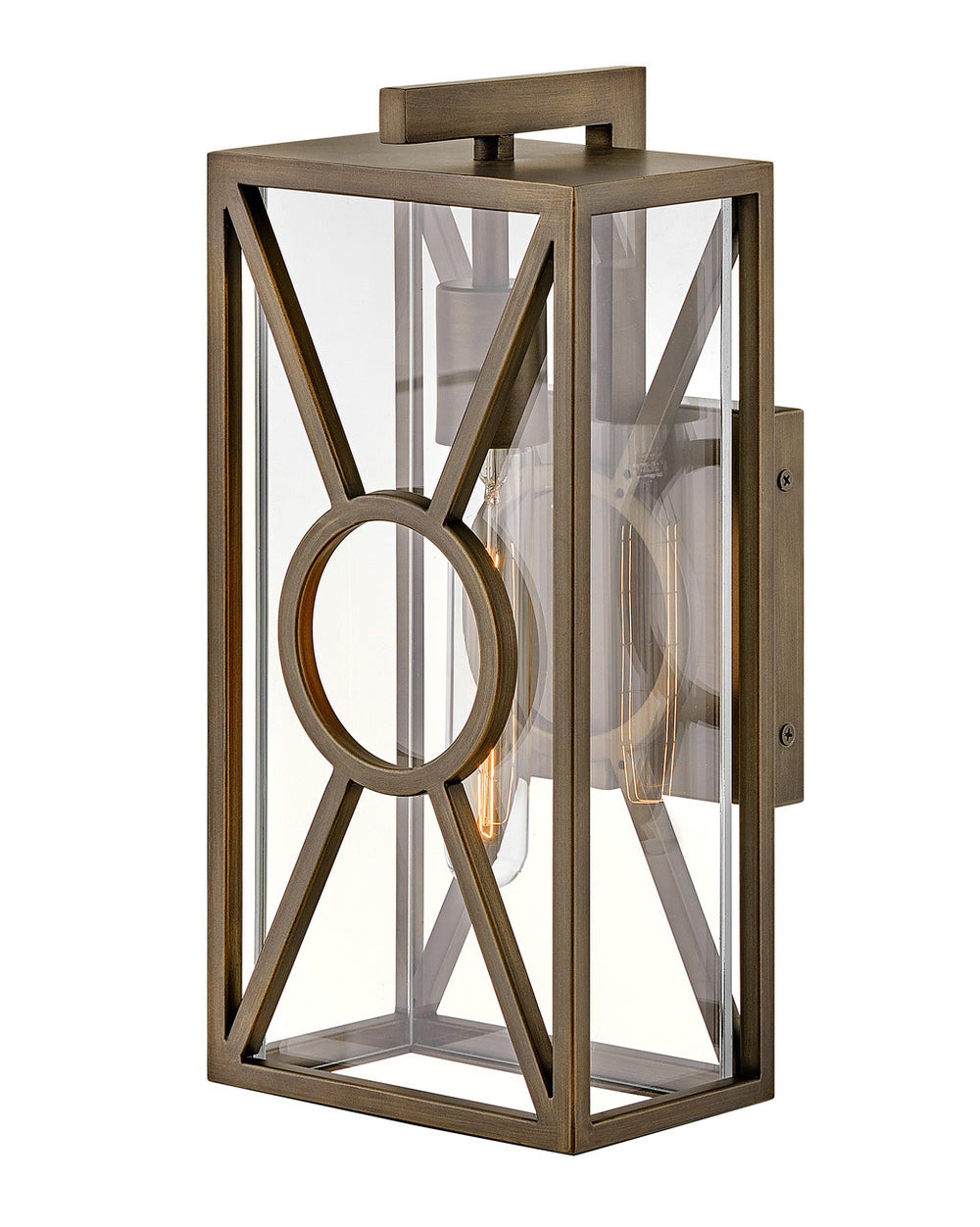 OUTDOOR BRIXTON Wall Mount Lantern Outdoor Wall Lights Hinkley Burnished Bronze 6.0x6.75x14.0 