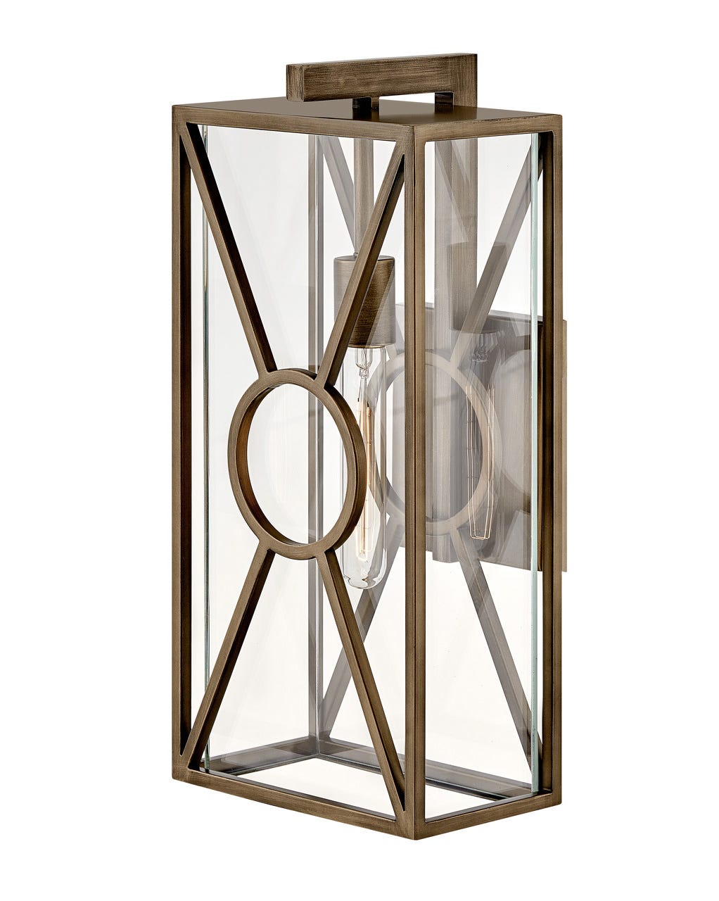 OUTDOOR BRIXTON Wall Mount Lantern Outdoor Wall Lights Hinkley Burnished Bronze 7.0x8.75x18.75