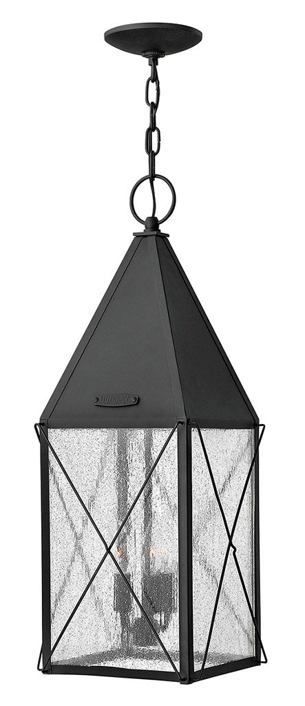 OUTDOOR YORK Hanging Lantern Outdoor Light Fixture l Hanging Hinkley Black 9.5x9.5x24.5 