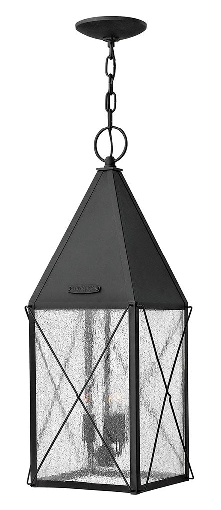 OUTDOOR YORK Hanging Lantern Outdoor Hanging Lights Hinkley Black 9.5x9.5x24.5 