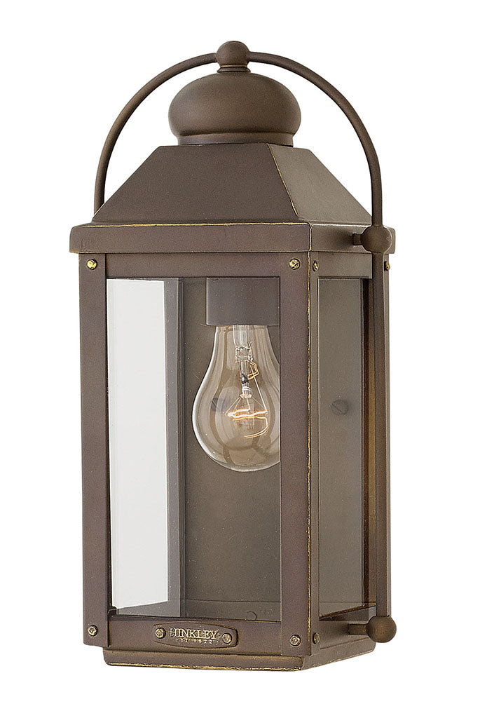ANCHORAGE-Small Wall Mount Lantern Outdoor l Wall Hinkley Light Oiled Bronze  