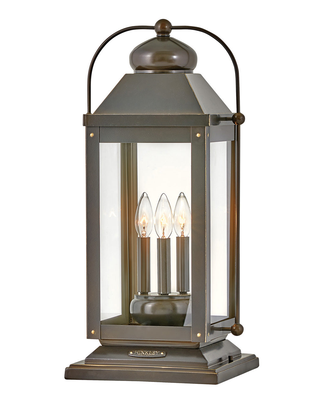 OUTDOOR ANCHORAGE Pier Mount Lantern Outdoor l Wall Hinkley Light Oiled Bronze 11.0x11.0x23.5 