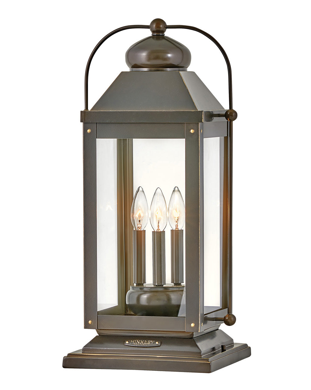 OUTDOOR ANCHORAGE Pier Mount Lantern Outdoor Wall Lights Hinkley Light Oiled Bronze 11.0x11.0x23.5 