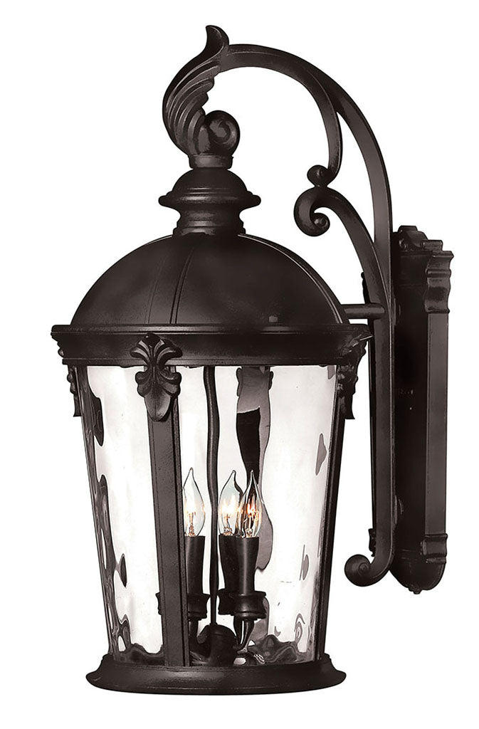 OUTDOOR WINDSOR Wall Mount Lantern Outdoor Wall Lights Hinkley Black 15.5x12.5x25.75