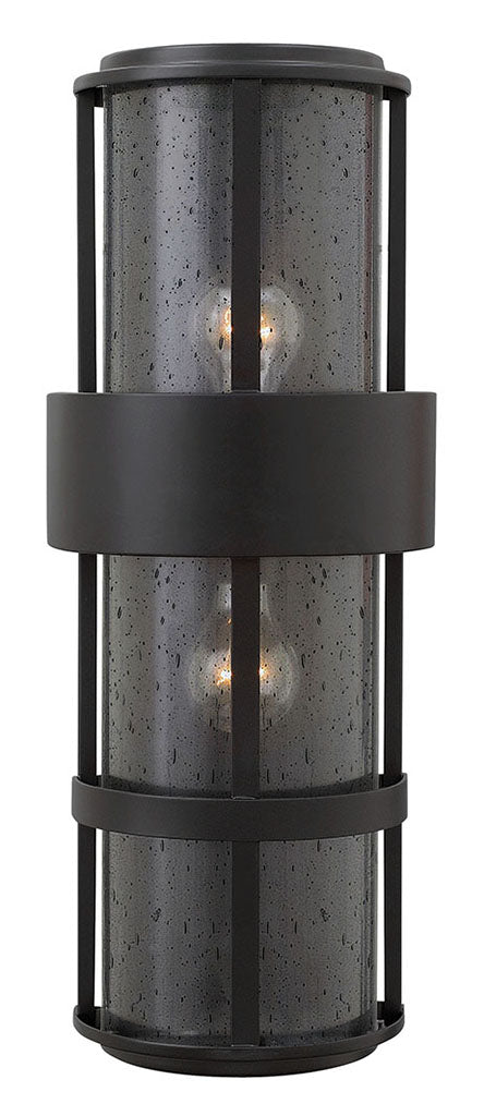 OUTDOOR SATURN Wall Mount Lantern Outdoor Wall Lights Hinkley Satin Black 4.5x8.0x20.5