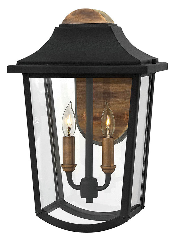 OUTDOOR BURTON Wall Mount Lantern Outdoor Wall Lights Hinkley Black 7.0x10.0x15.75 