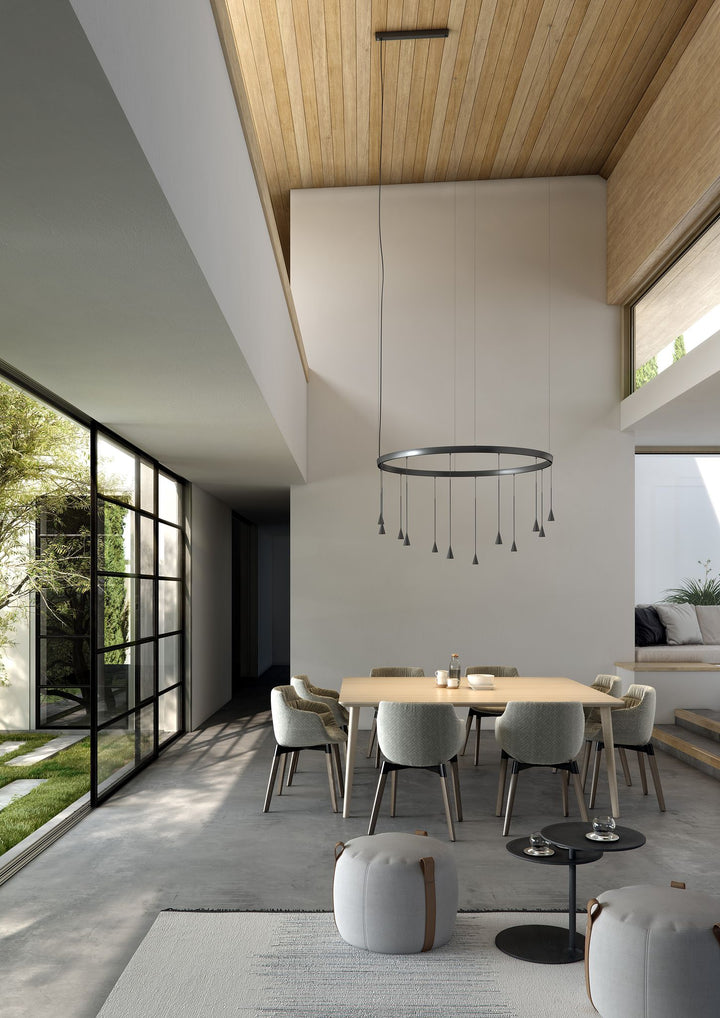 Bover Skybell Circle Pendant S/12L/40 Pendants Bover   