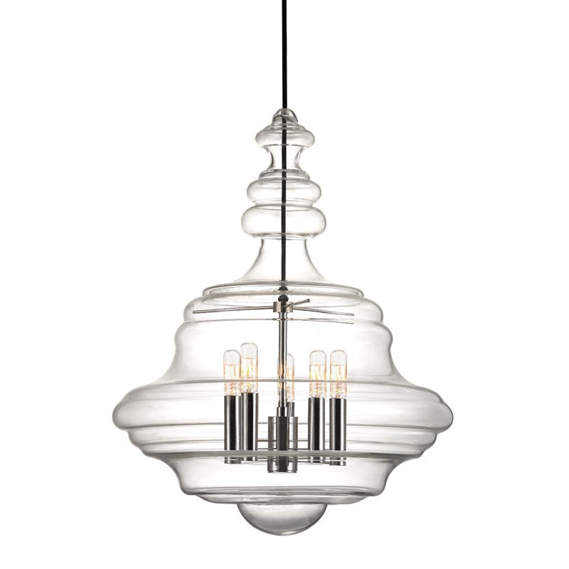 Washington - 5 LIGHT LARGE PENDANT Pendants Hudson Valley Lighting Polished Nickel  