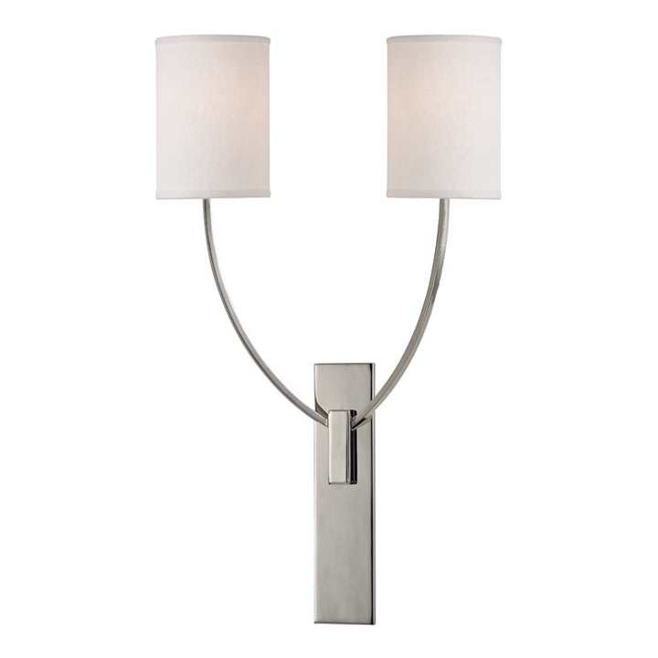 Colton - 2 LIGHT WALL SCONCE Wall Sconces Hudson Valley Lighting Polished Nickel  