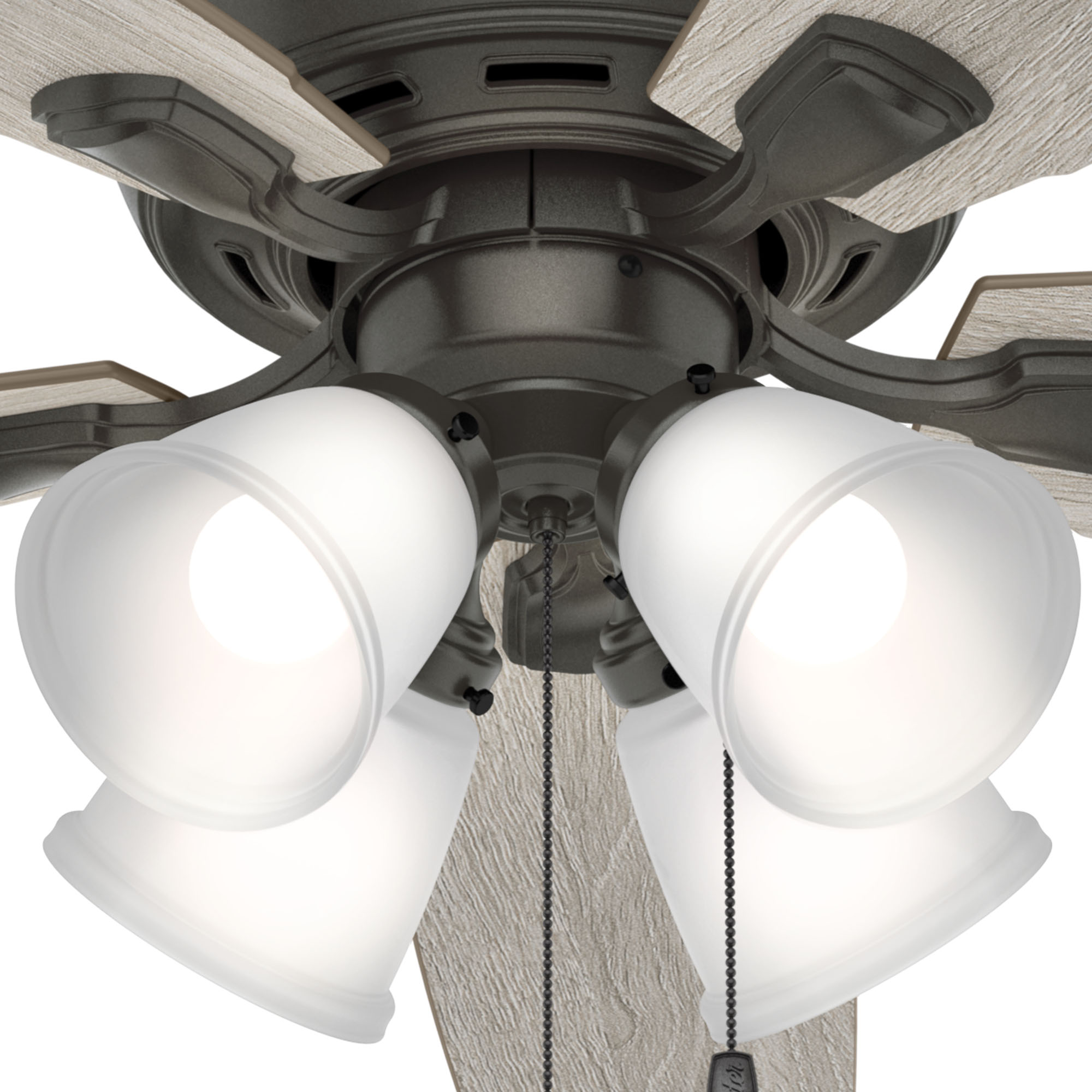 Hunter 52 inch Amberlin Ceiling Fan with LED Light Kit and Pull Chain