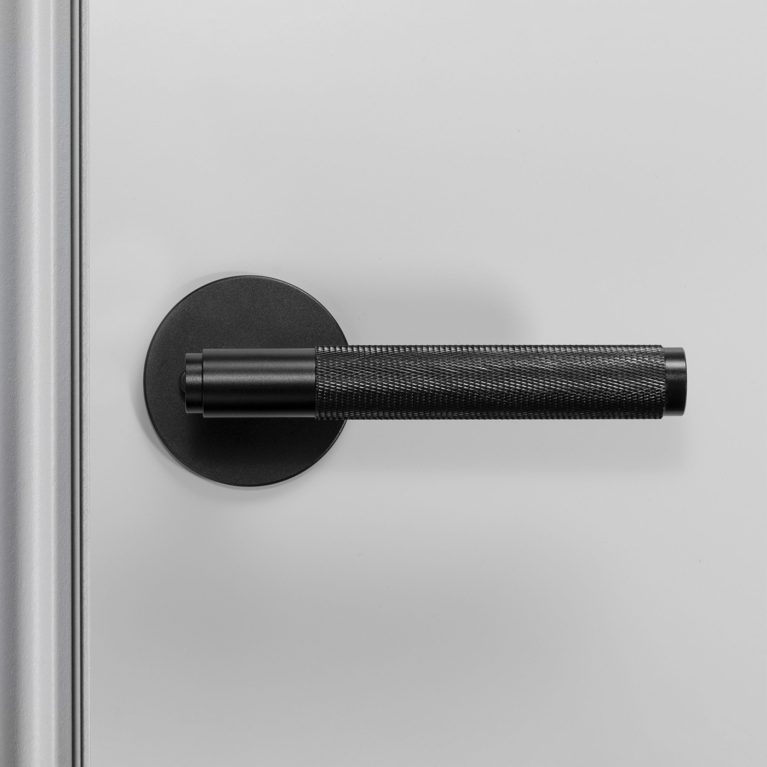 Buster + Punch Conventional Door Handle, Cross Design - FIXED TYPE