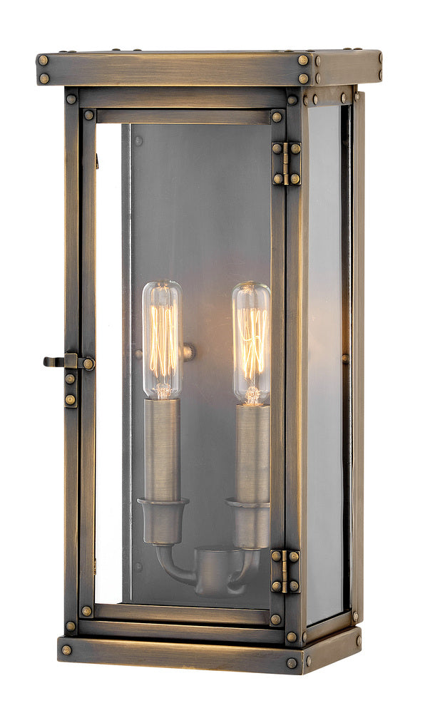 Hinkley OUTDOOR HAMILTON Medium Wall Mount Lantern 2004 Outdoor Wall Lights Hinkley Brass  