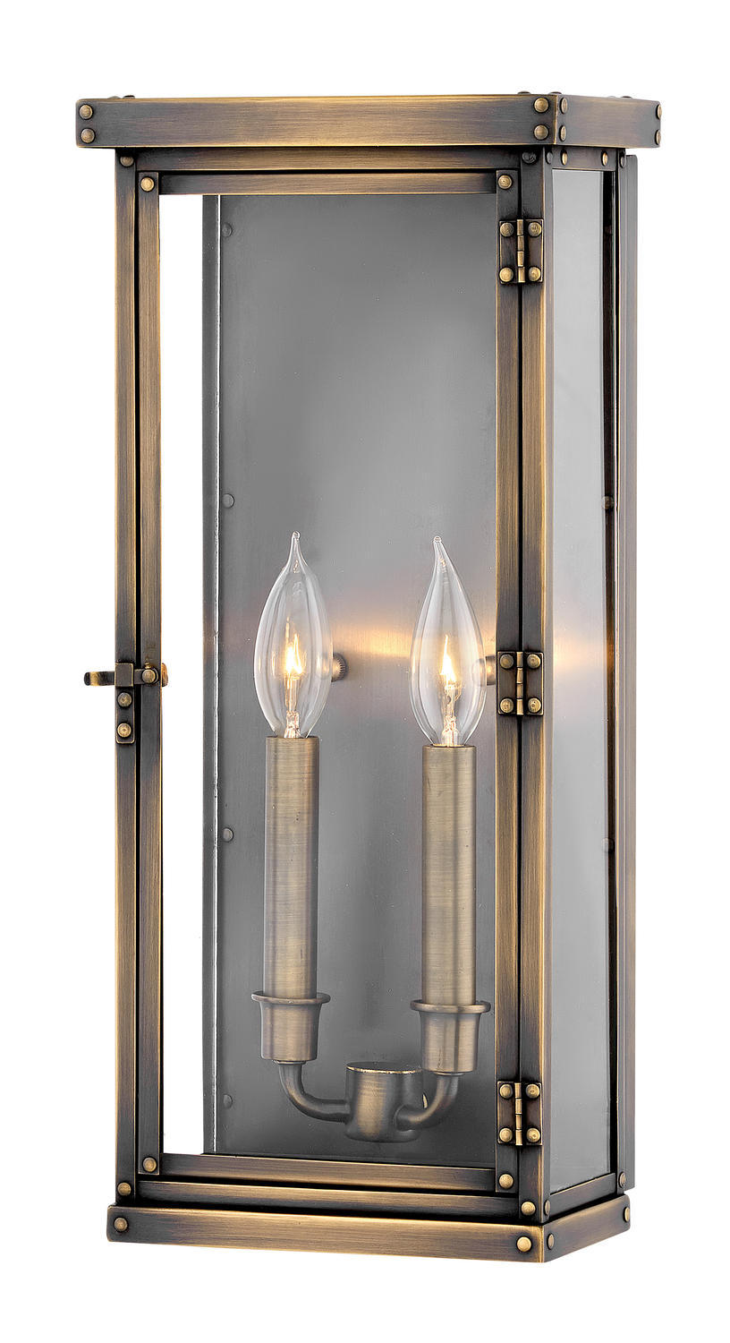 Hinkley OUTDOOR HAMILTON Large Wall Mount Lantern 2005 Outdoor Wall Lights Hinkley Brass  