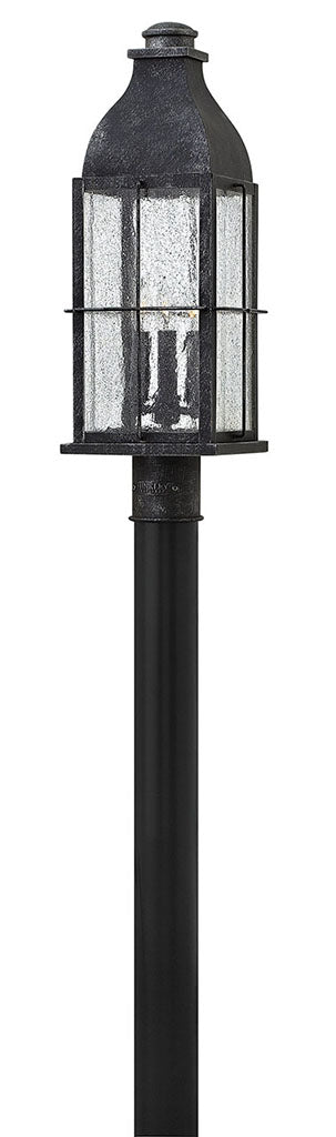 OUTDOOR BINGHAM Post Top or Pier Mount Lantern Pier & Post Mount Lights Hinkley Greystone 8.0x8.0x23.0 