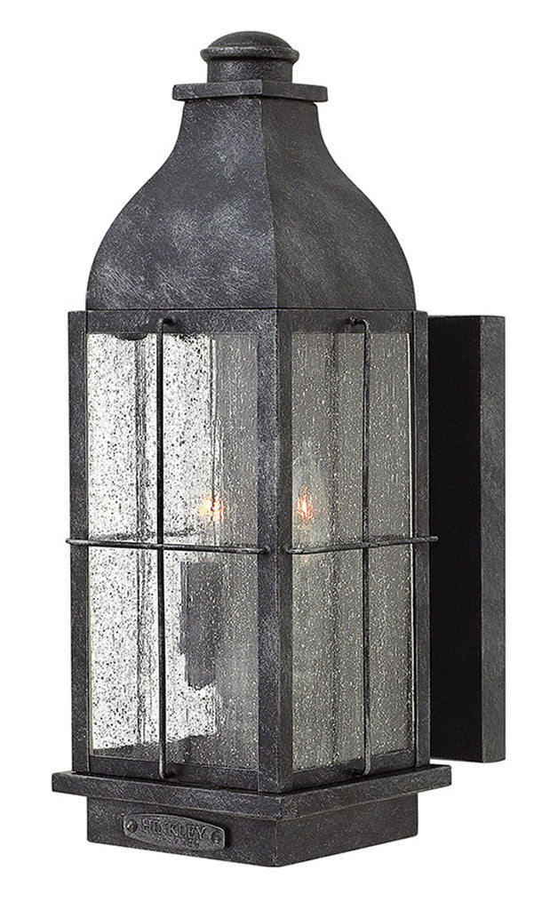 OUTDOOR BINGHAM Wall Mount Lantern Outdoor Wall Lights Hinkley Greystone 8.0x6.0x16.0