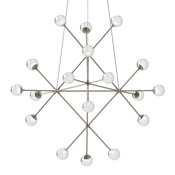 Sonneman Beta LED Pendant Pendants Sonneman Satin Nickel / White Crushed Glass  