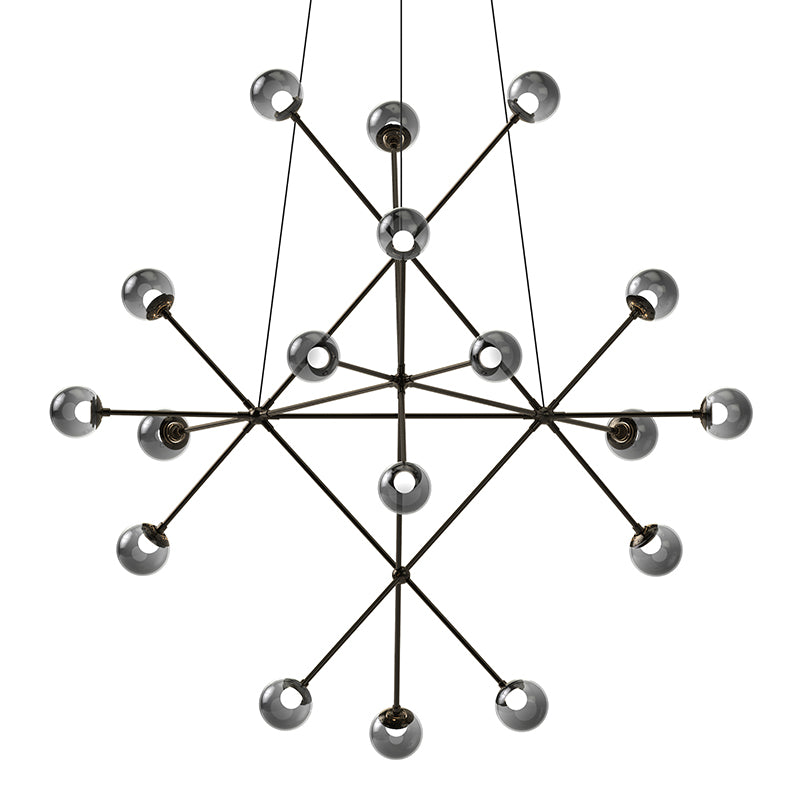 Sonneman Beta LED Pendant Pendants Sonneman Polished Black Nickel/Smoked Glass  