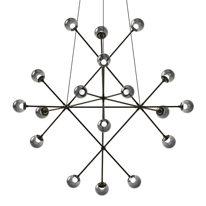 Sonneman Beta LED Pendant Pendants Sonneman Polished Black Nickel/Smoked Glass  