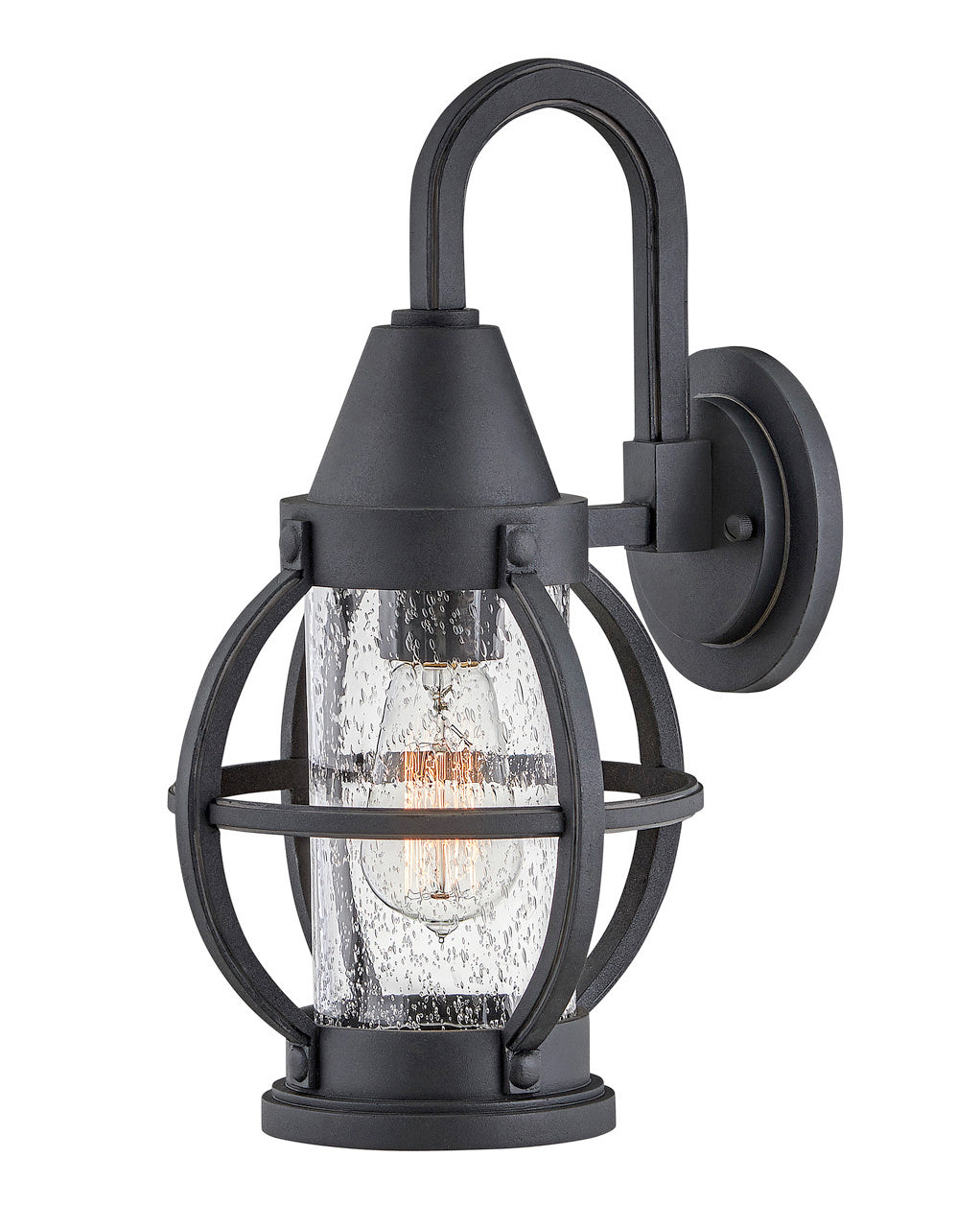 OUTDOOR CHATHAM Wall Mount Lantern Outdoor Wall Lights Hinkley Museum Black 9.5x8.25x15.0 