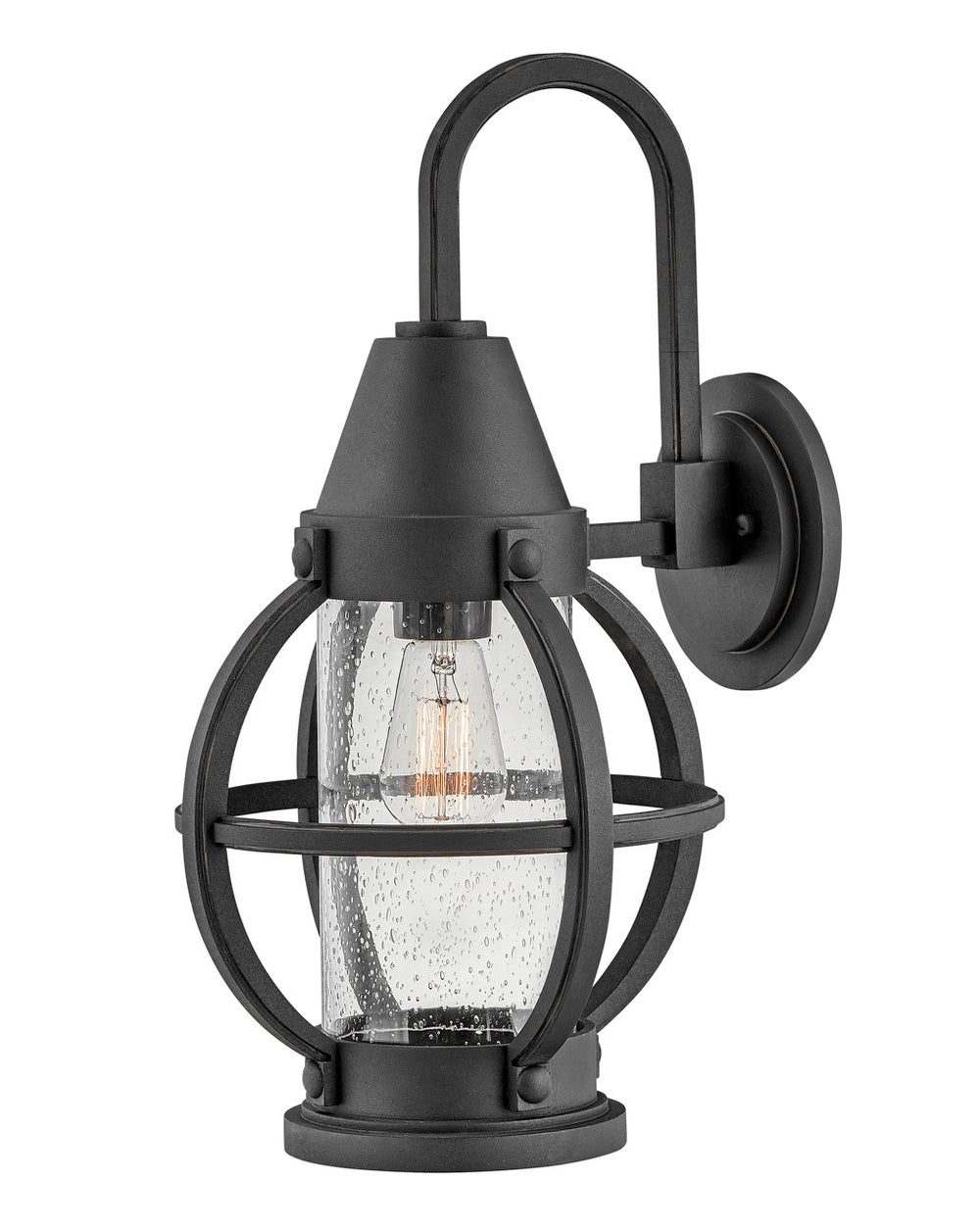 OUTDOOR CHATHAM Wall Mount Lantern Outdoor Wall Lights Hinkley Museum Black 12.0x10.5x20.0 