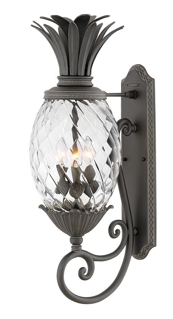 OUTDOOR PLANTATION Wall Mount Lantern Outdoor Wall Lights Hinkley Museum Black 13.75x10.25x28.0