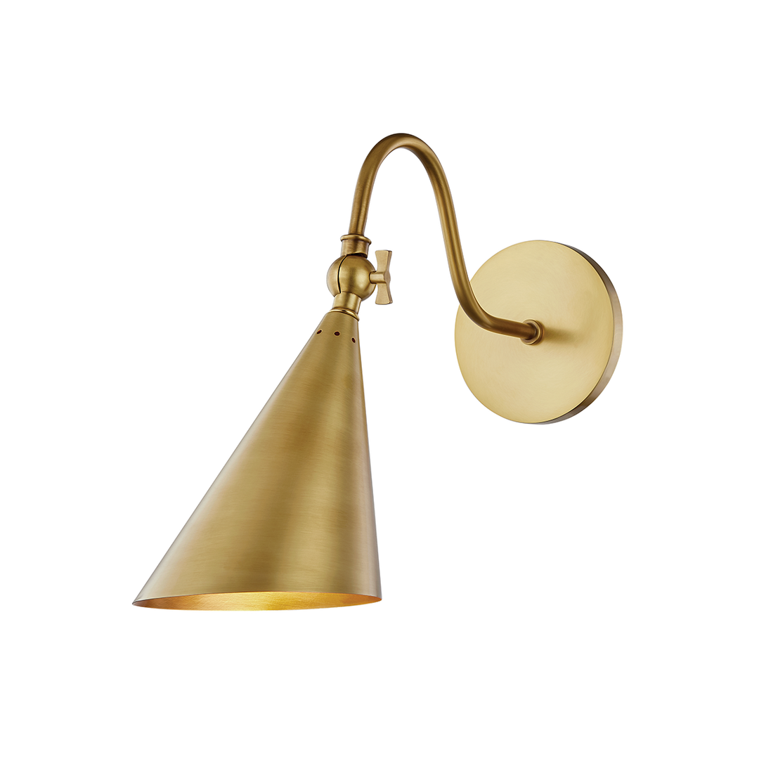 Hudson Valley Lighting Lupe 1 Light Sconces H285101 Wall Sconces Mitzi Aged Brass  