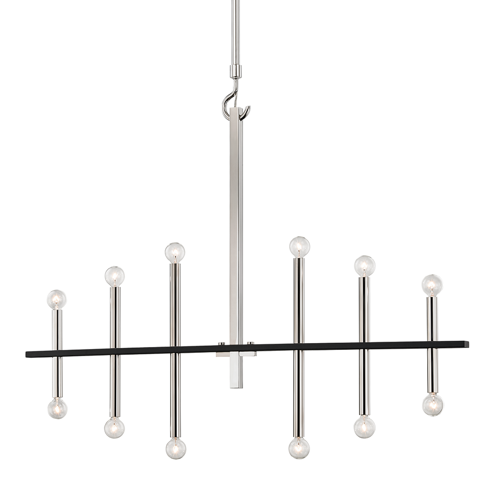 Hudson Valley Lighting Colette 12 Light Chandelier H296812 Chandeliers Mitzi Polished Nickel/Black  