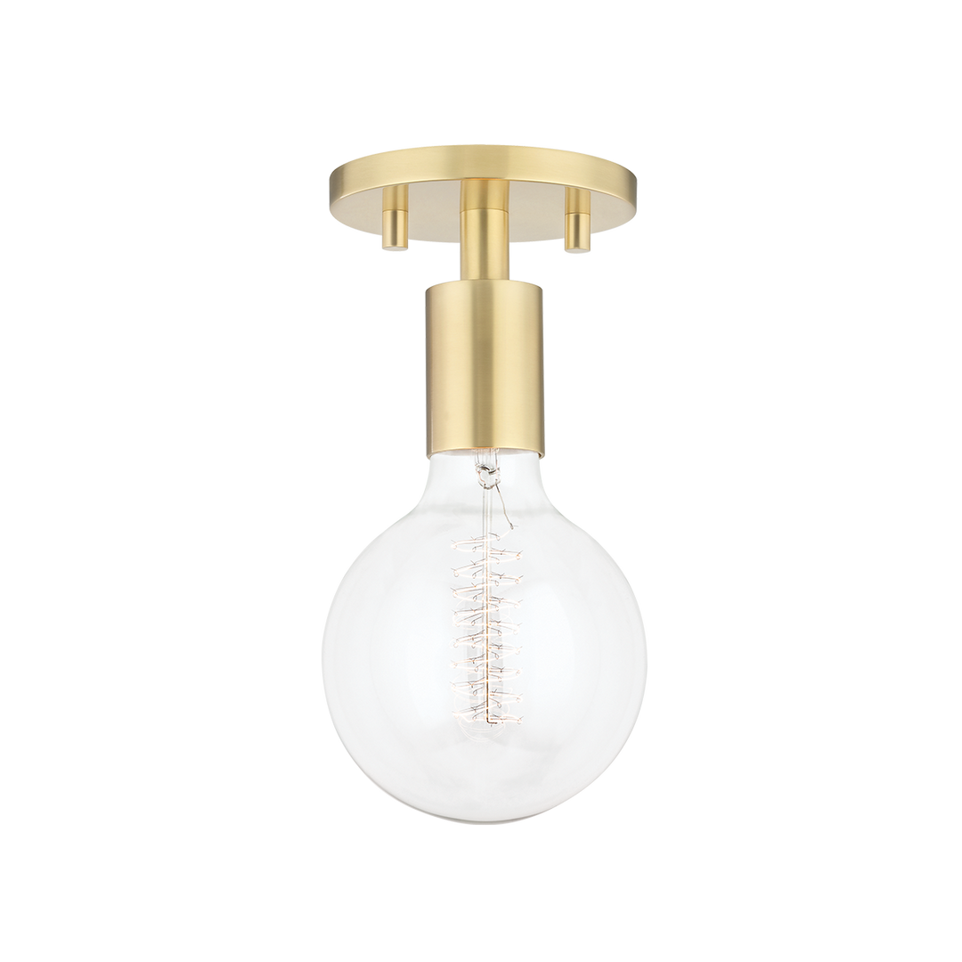 Hudson Valley Lighting Ava 1 Light Semi-Flush Mount H109601 Ceiling Semi Flush Mounts Mitzi Aged Brass  