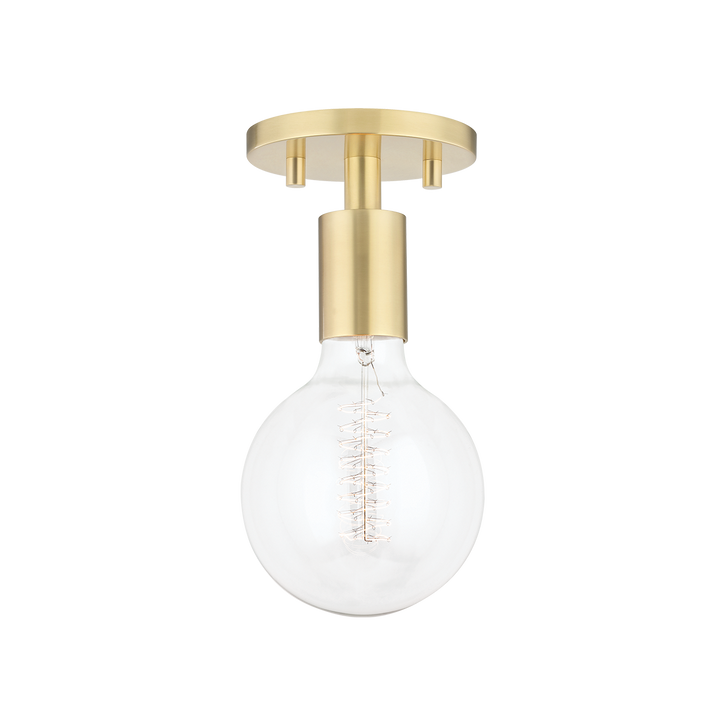 Hudson Valley Lighting Ava 1 Light Semi-Flush Mount H109601 Ceiling Semi Flush Mounts Mitzi Aged Brass  