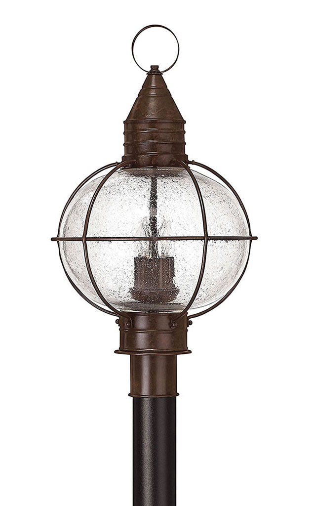 OUTDOOR CAPE COD Post Top or Pier Mount Lantern Pier & Post Mount Lights Hinkley Sienna Bronze 13.75x13.75x23.75 