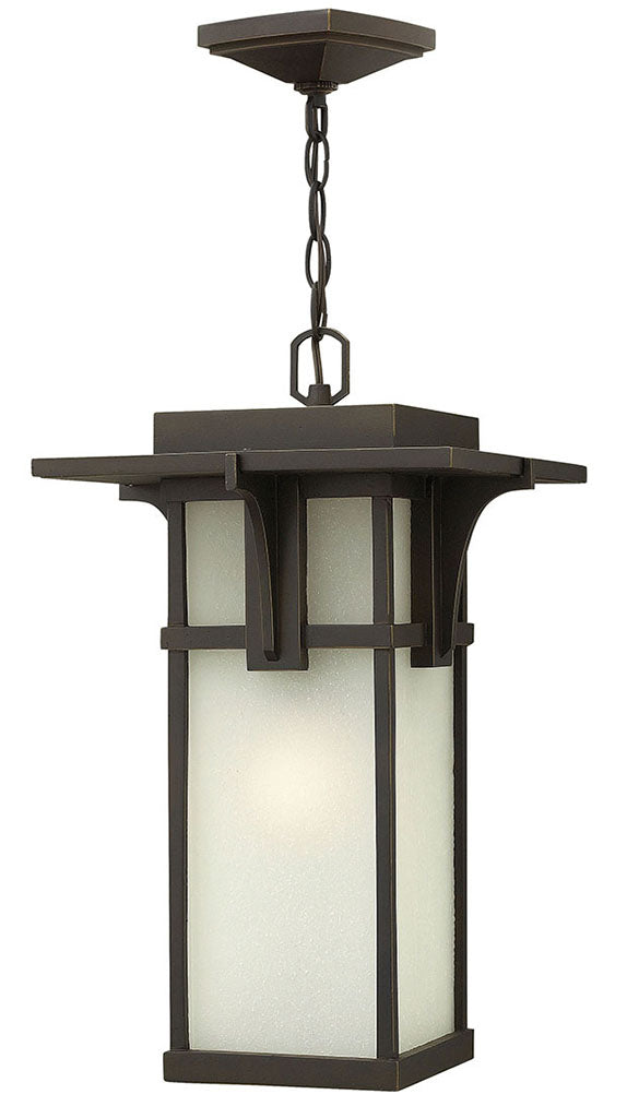OUTDOOR MANHATTAN Hanging Lantern Outdoor Light Fixture l Hanging Hinkley Oil Rubbed Bronze Etched Seedy 