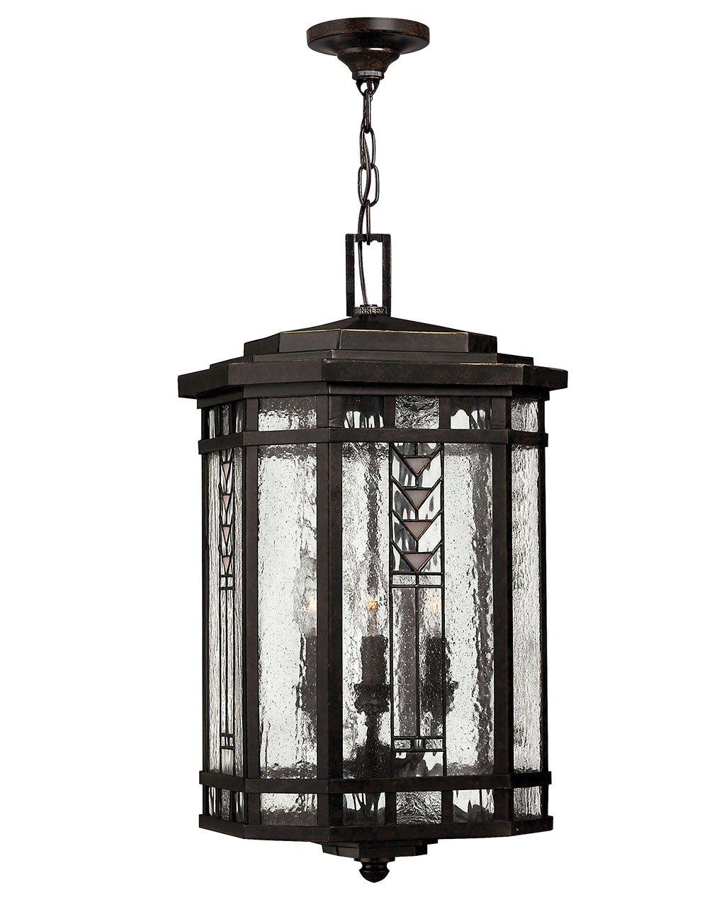 OUTDOOR TAHOE Hanging Lantern Outdoor Light Fixture l Hanging Hinkley Regency Bronze 12.0x12.0x22.5 