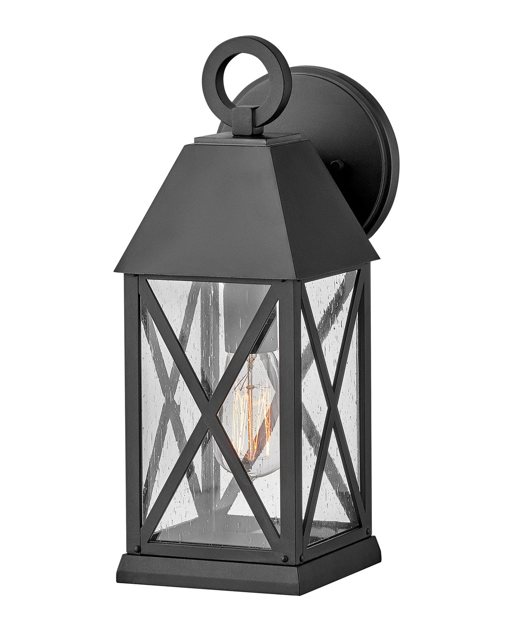 OUTDOOR BRIAR Wall Mount Lantern Outdoor l Wall Hinkley Museum Black 7.25x6.0x16.0 