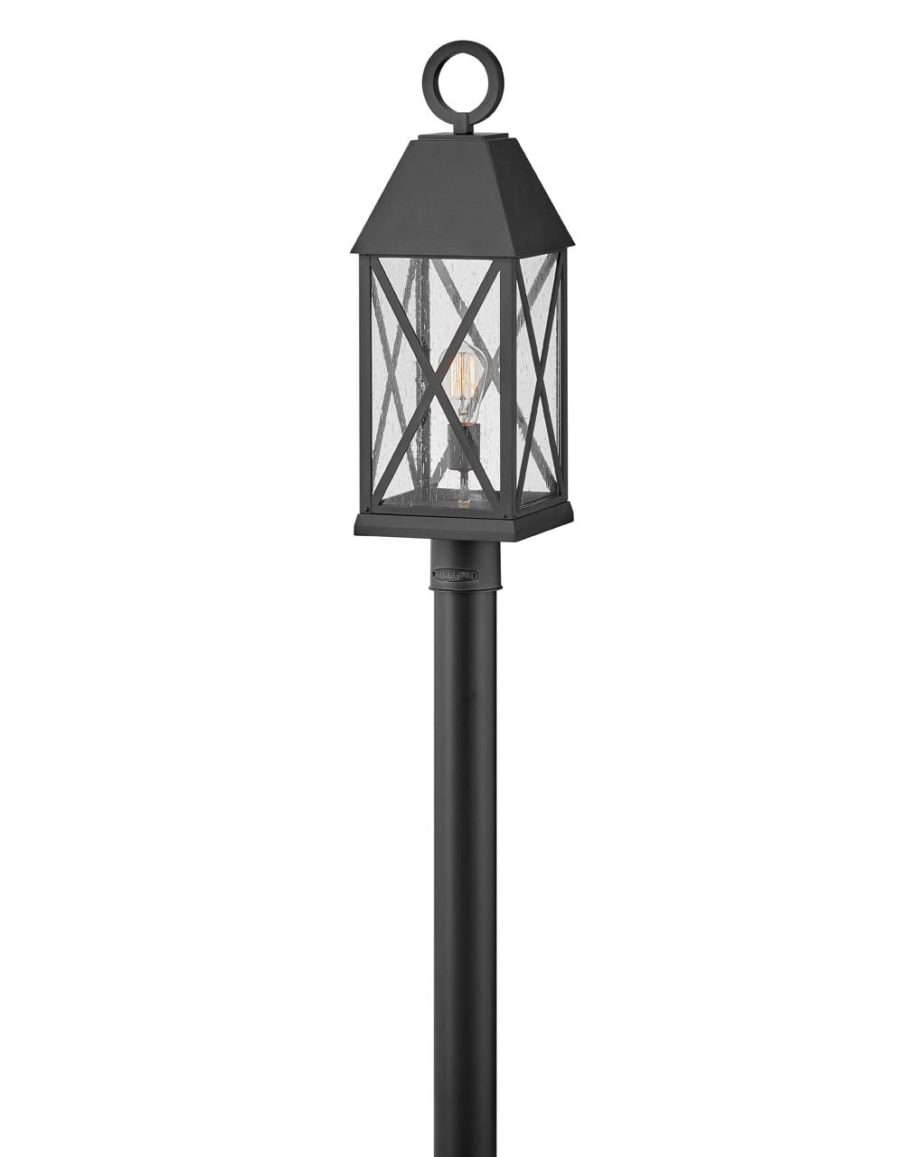 OUTDOOR BRIAR Post Top or Pier Mount Lantern Pier & Post Mount Lights Hinkley Museum Black 8.0x8.0x25.0 