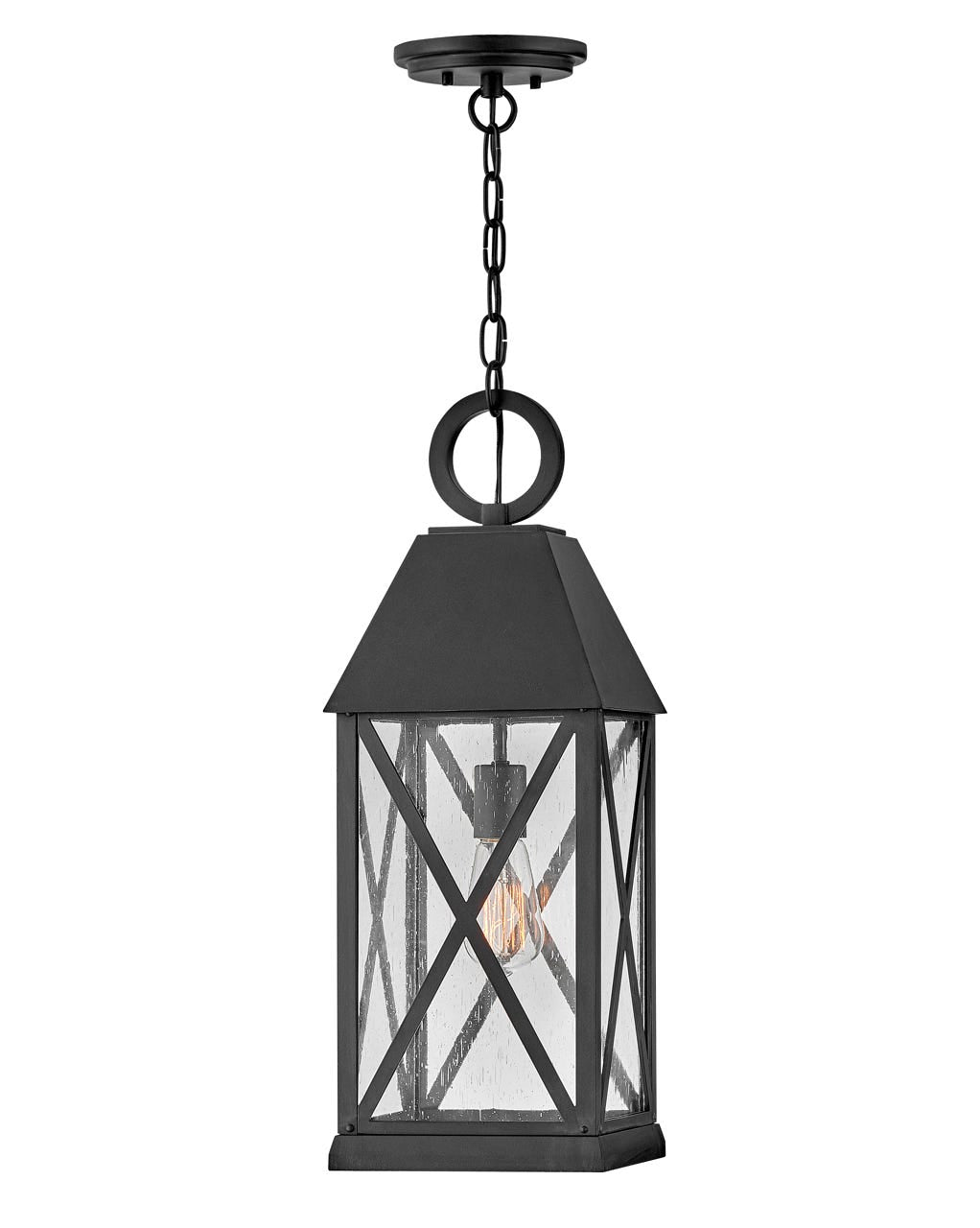 OUTDOOR BRIAR Hanging Lantern Outdoor Light Fixture l Hanging Hinkley Museum Black 8.0x8.0x23.0 