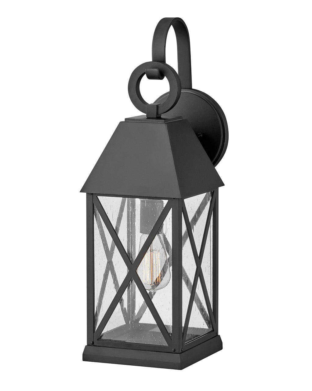 OUTDOOR BRIAR Wall Mount Lantern Outdoor l Wall Hinkley Museum Black 8.75x7.0x21.75 