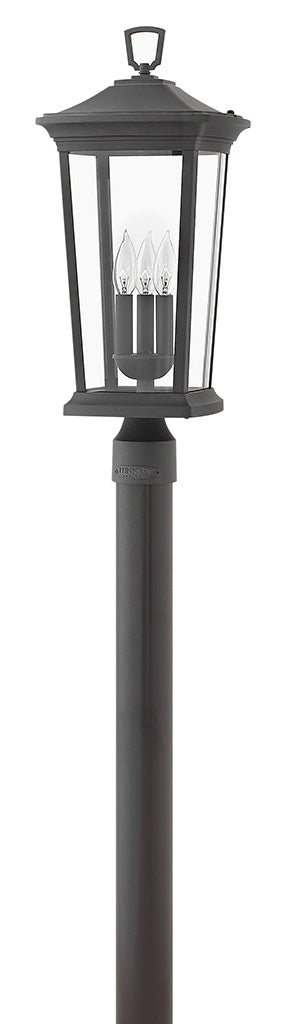 OUTDOOR BROMLEY Post Top or Pier Mount Lantern Pier & Post Mount Lights Hinkley Museum Black 10.0x10.0x22.75 