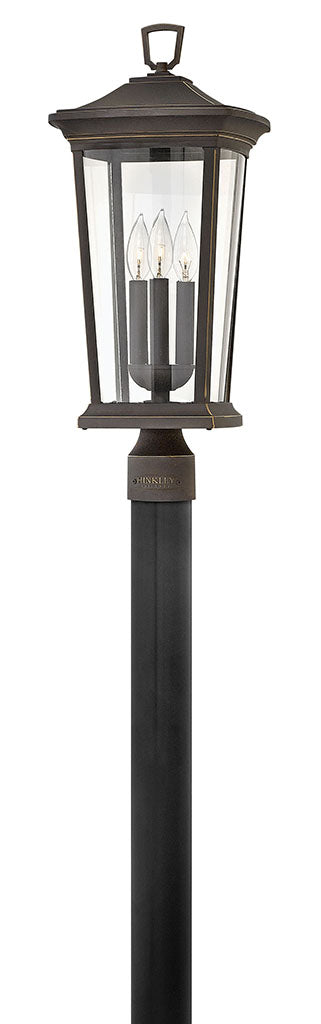 OUTDOOR BROMLEY Post Top or Pier Mount Lantern Pier & Post Mount Lights Hinkley Oil Rubbed Bronze 10.0x10.0x22.75 