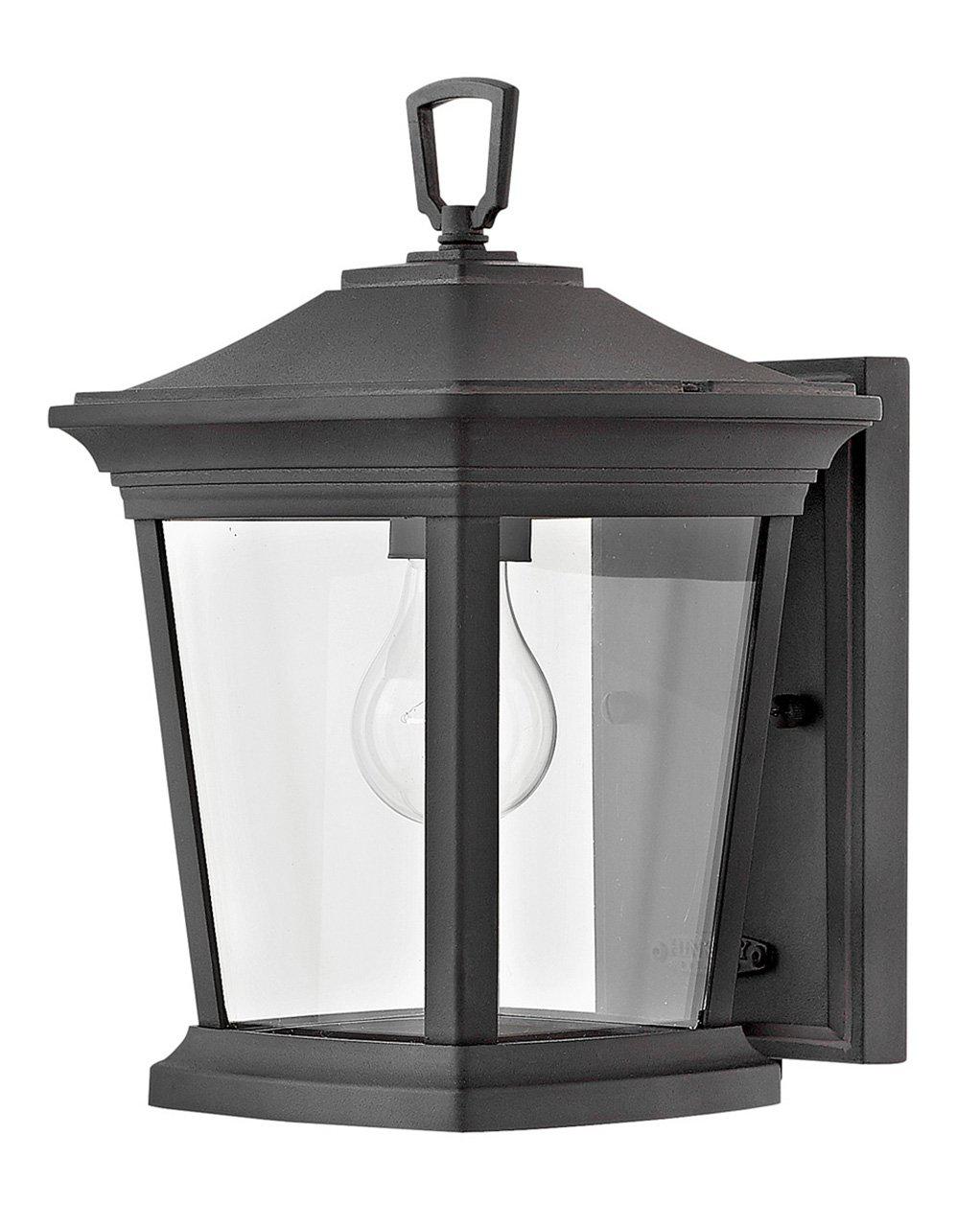 BROMLEY-Extra Small Wall Mount Lantern Outdoor Wall Lights Hinkley Museum Black  