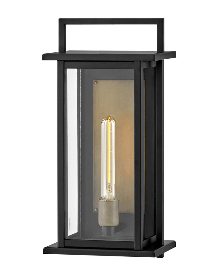 OUTDOOR LANGSTON Wall Mount Lantern Outdoor Wall Lights Hinkley Black 6.0x8.75x18.25