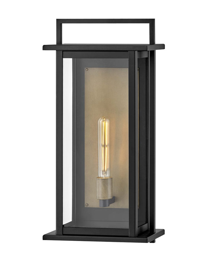 OUTDOOR LANGSTON Wall Mount Lantern Outdoor Wall Lights Hinkley Black 6.0x10.75x22.25