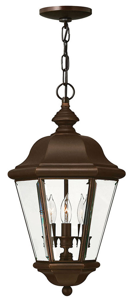 OUTDOOR CLIFTON PARK Hanging Lantern Outdoor Light Fixture l Hanging Hinkley Copper Bronze 10.5x10.5x19.25 