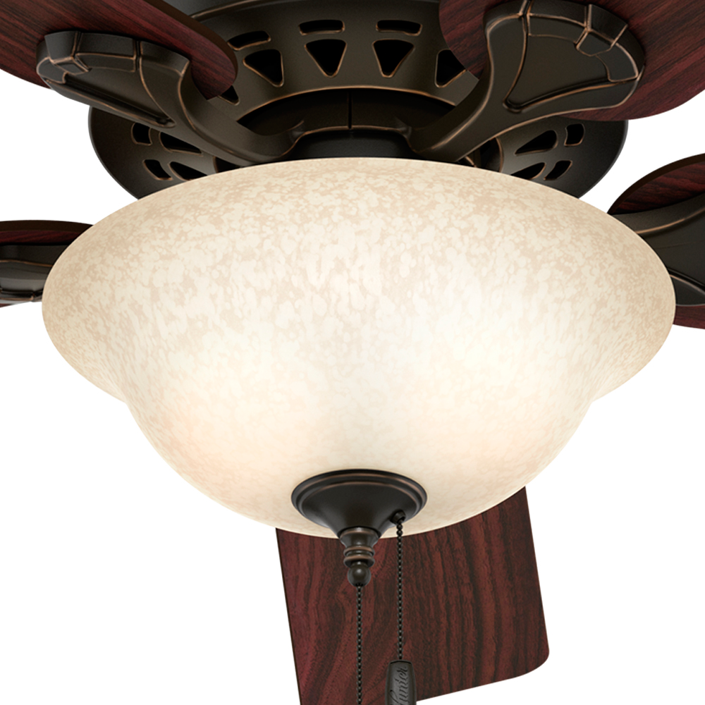 Hunter 52 inch Waldon Ceiling Fan with LED Light Kit and Pull Chain Indoor Ceiling Fans Hunter