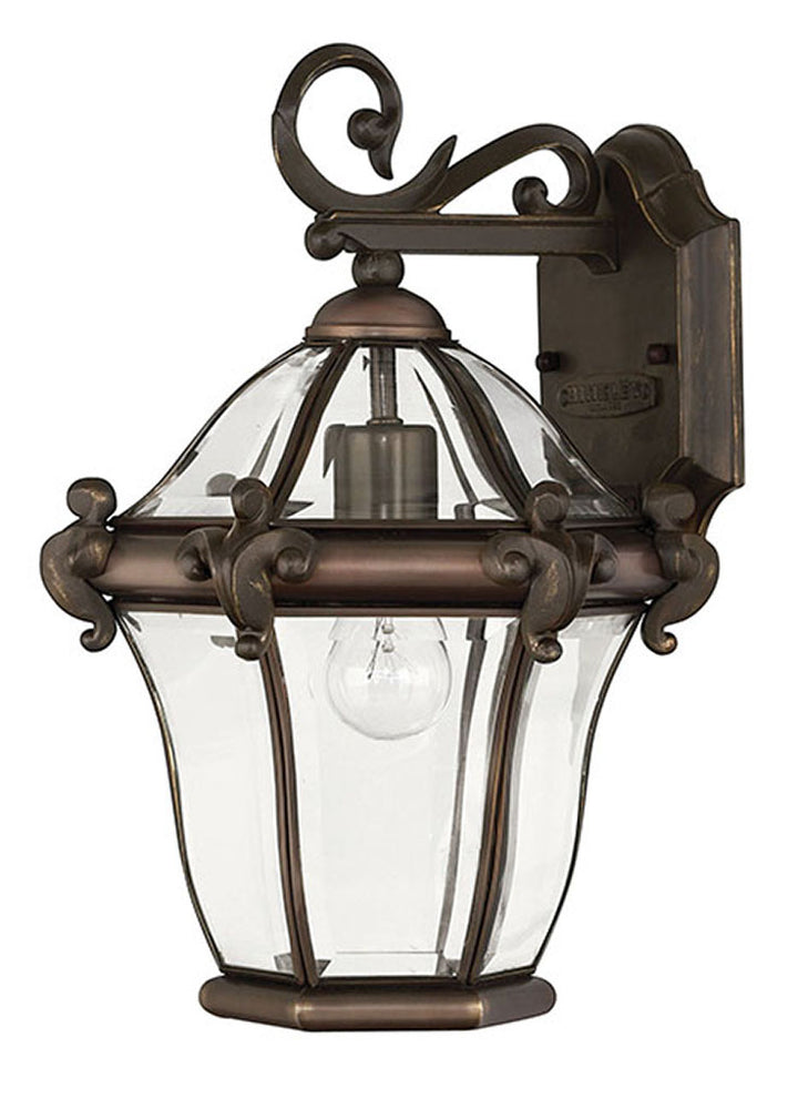 OUTDOOR SAN CLEMENTE Wall Mount Lantern Outdoor Wall Lights Hinkley Copper Bronze 9.25x8.5x13.75